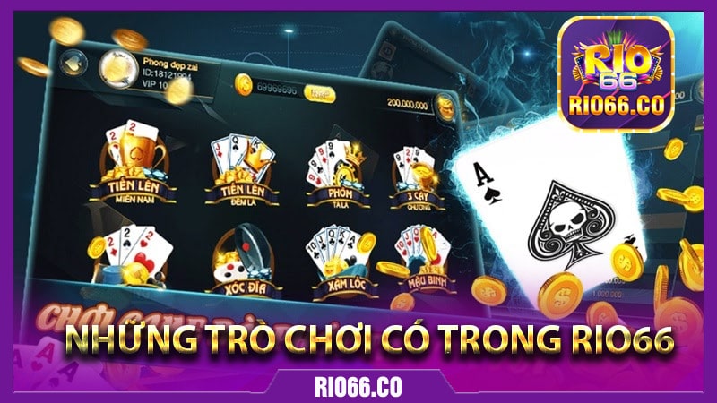 Những trò chơi có trong Rio66